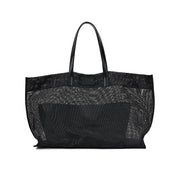 Bolsa Shopper Santa Lolla Preta Tela Mesh Grande
