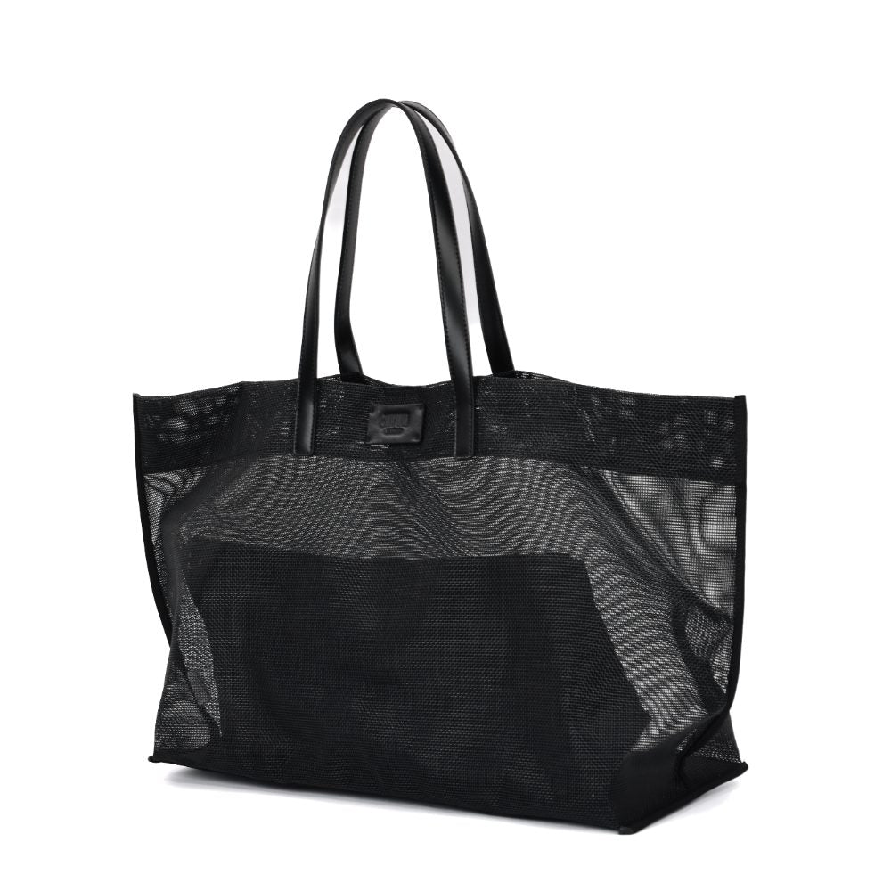 Bolsa Shopper Santa Lolla Preta Tela Mesh Grande
