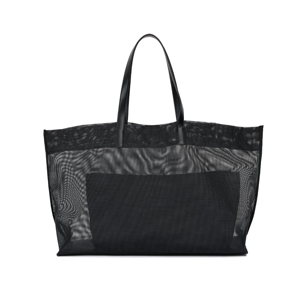 Bolsa Shopper Santa Lolla Preta Tela Mesh Grande