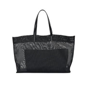 Bolsa Shopper Santa Lolla Preta Tela Mesh Grande