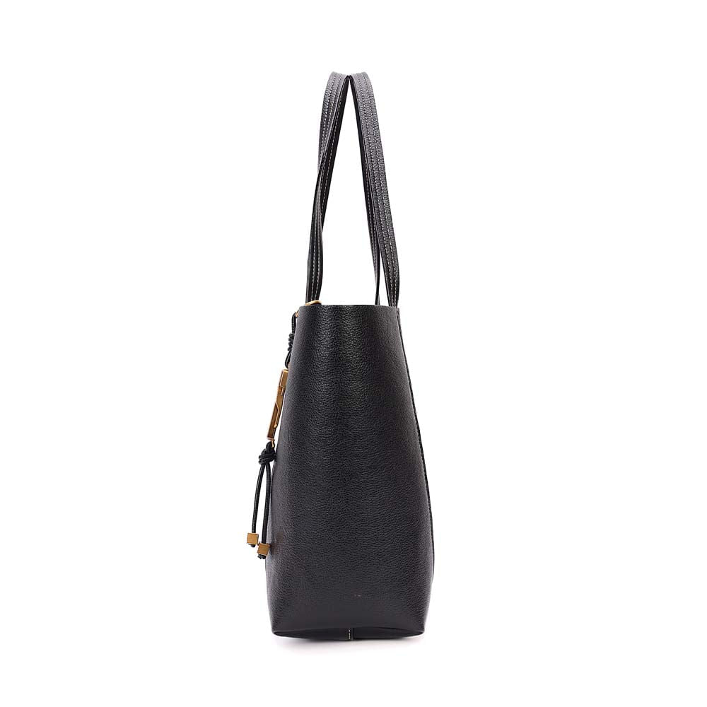 Bolsa Shopper Santa Lolla Preta Textura Floater
