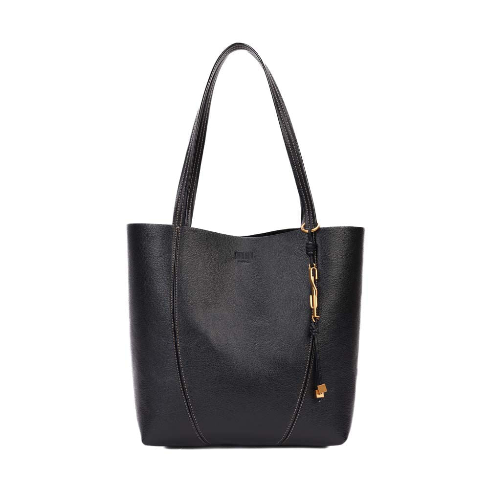 Bolsa Shopper Santa Lolla Preta Textura Floater