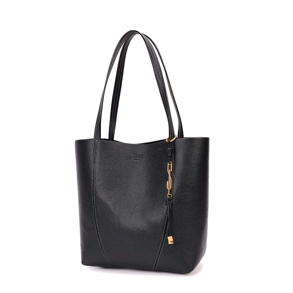 Bolsa Shopper Santa Lolla Preta Textura Floater