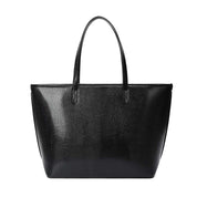 Bolsa Shopper Santa Lolla Preta Textura Lagarto