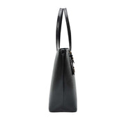 Bolsa Shopper Santa Lolla Preta Textura Lagarto