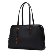 Bolsa Shopper Santa Lolla Preta Texturizada Alça Longa