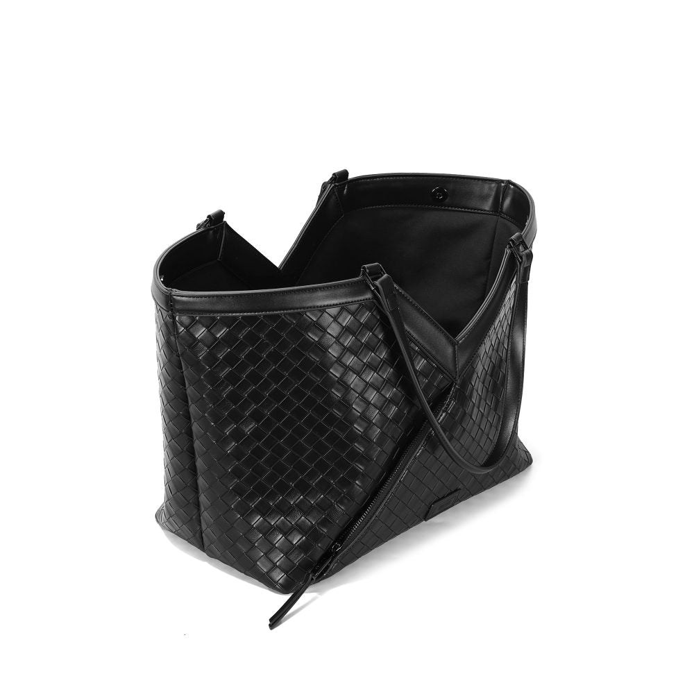 Bolsa Shopper Santa Lolla Preta Trançada Grande