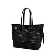 Bolsa Shopper Santa Lolla Preta Tressê Alça Ombro
