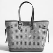Bolsa Shopper Santa Lolla Preta Tressê Alça Ombro