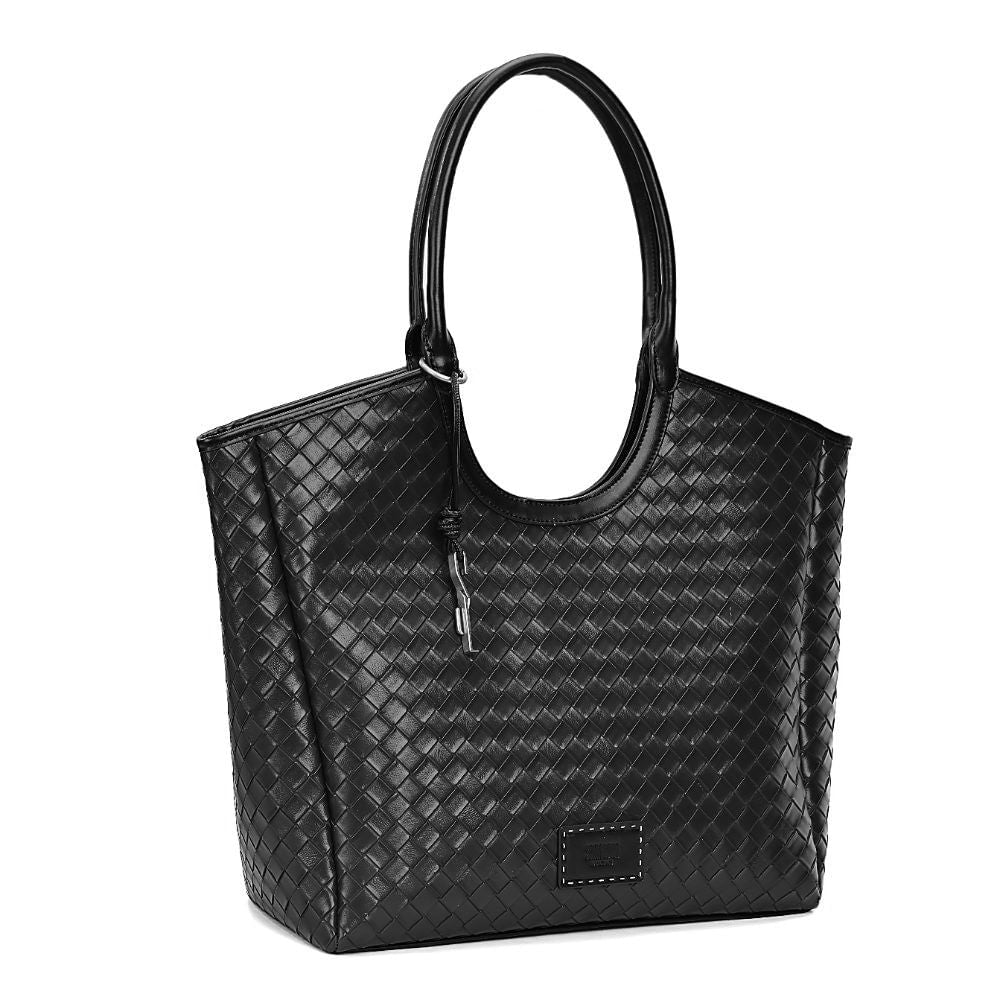 Bolsa Shopper Santa Lolla Preta Tresse Tramada