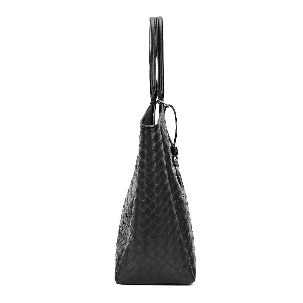Bolsa Shopper Santa Lolla Preta Tresse Tramada