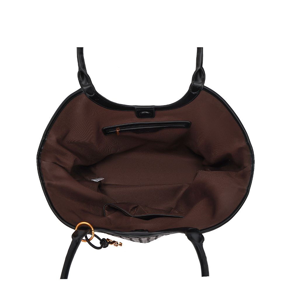 Bolsa Shopper Santa Lolla Preta Tresse Tramada
