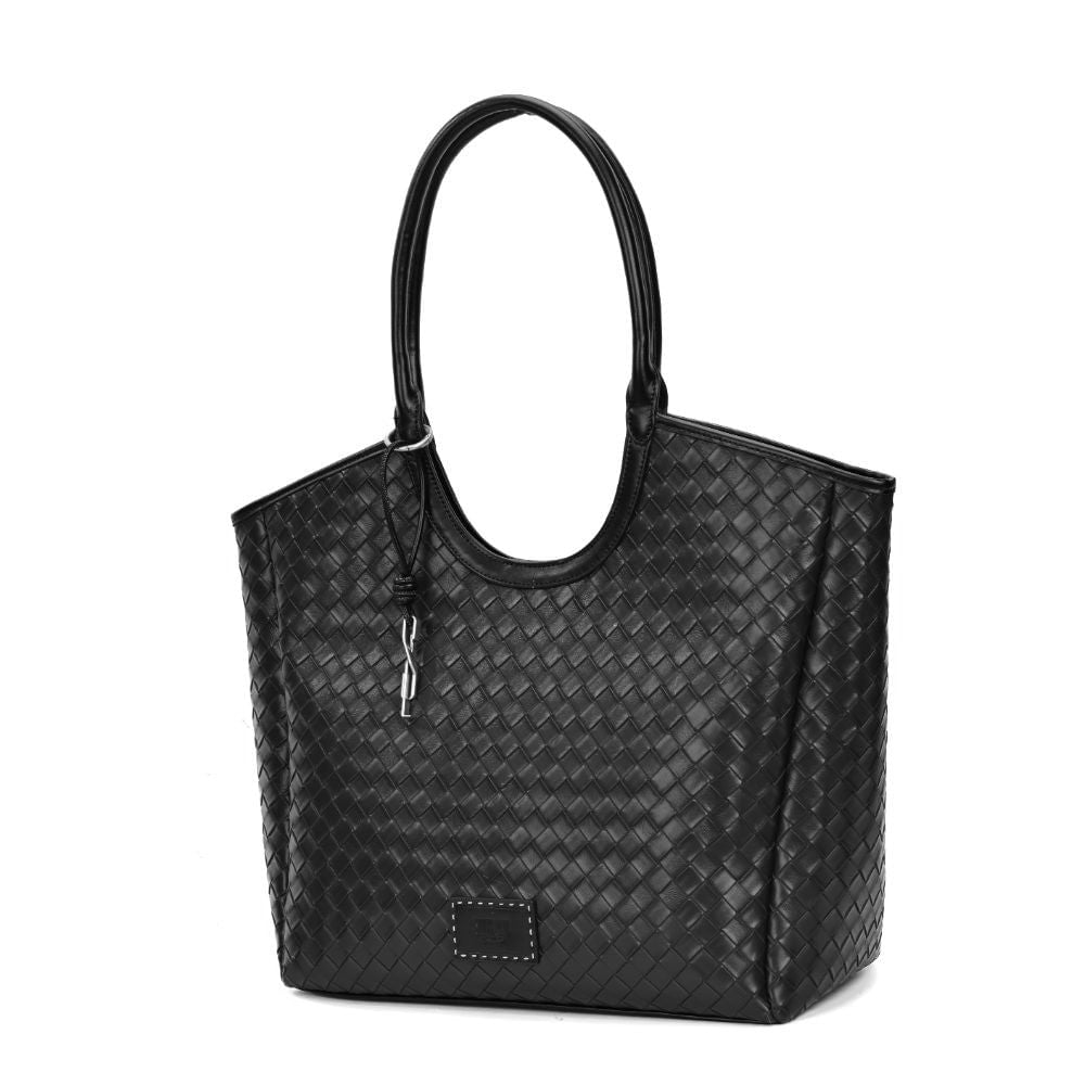 Bolsa Shopper Santa Lolla Preta Tresse Tramada
