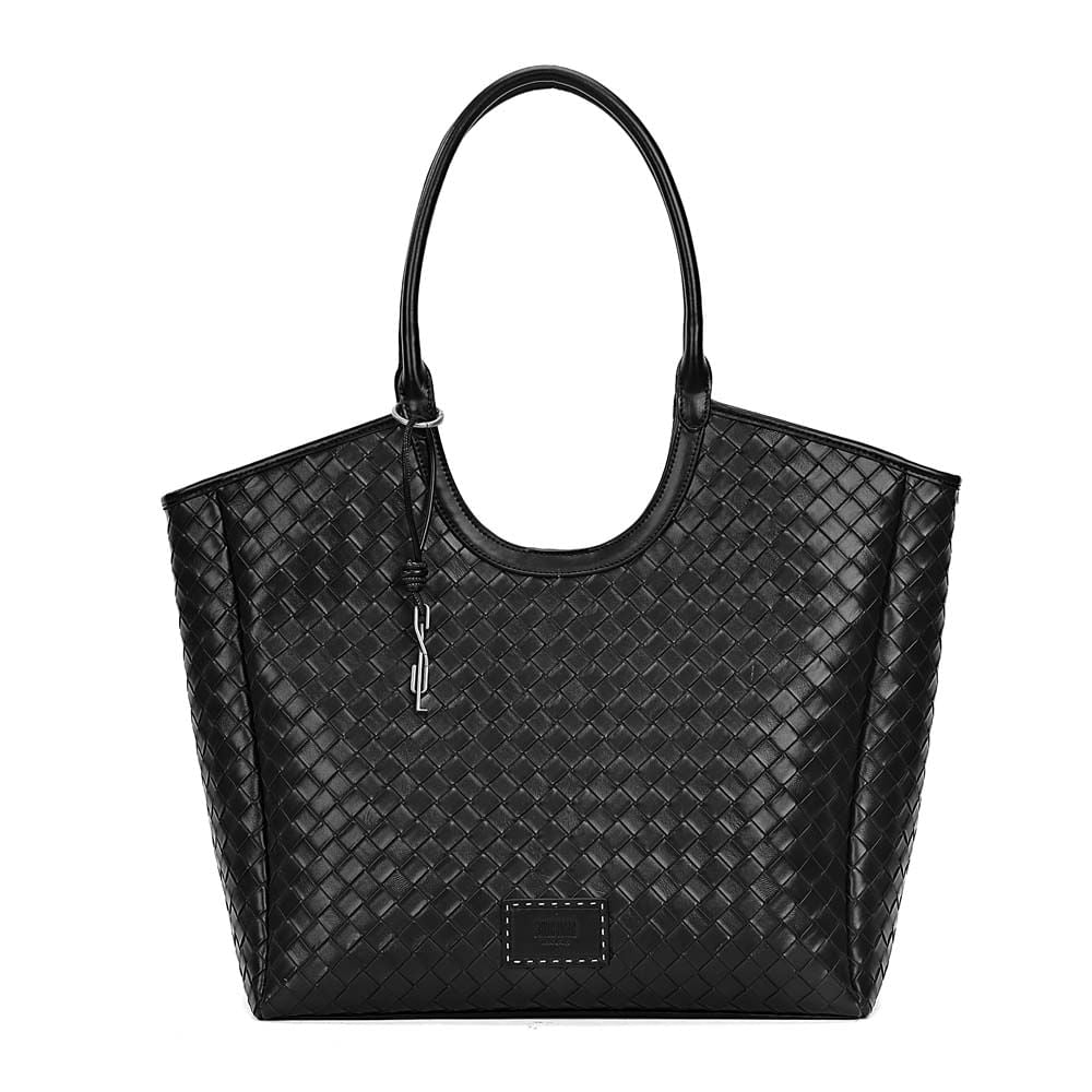 Bolsa Shopper Santa Lolla Preta Tresse Tramada