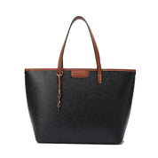 Bolsa Shopper Santa Lolla Preta Viés Caramelo