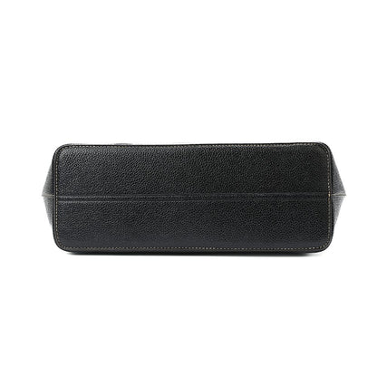 Bolsa Shopper Santa Lolla Preta Viés Caramelo