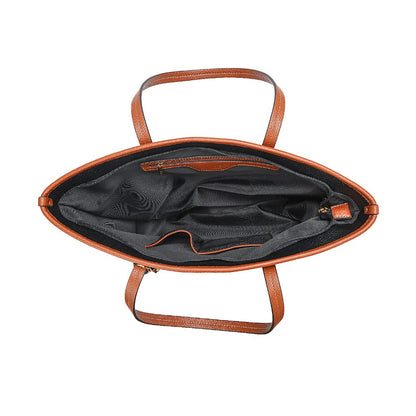 Bolsa Shopper Santa Lolla Preta Viés Caramelo