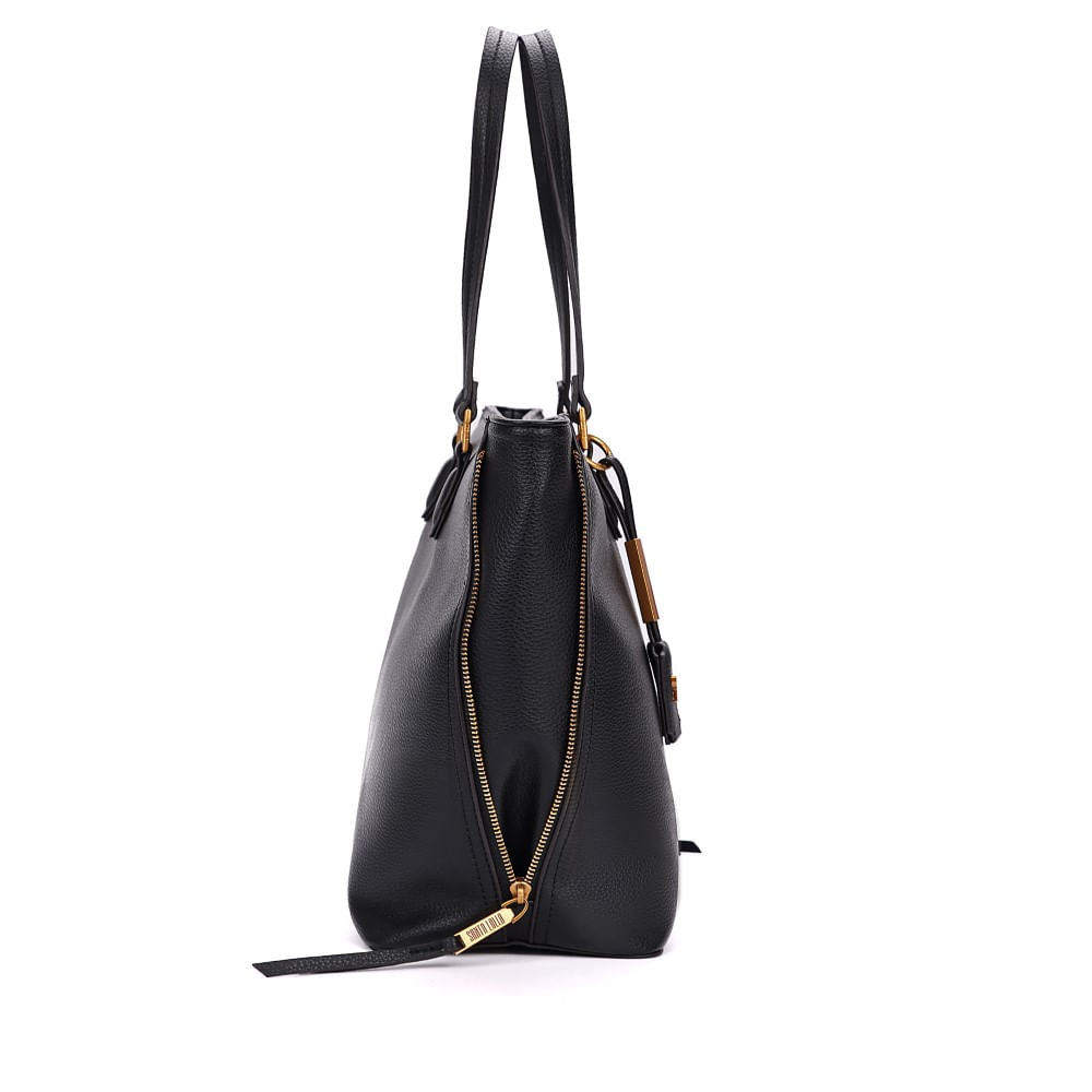 Bolsa Shopper Santa Lolla Preta Zíper