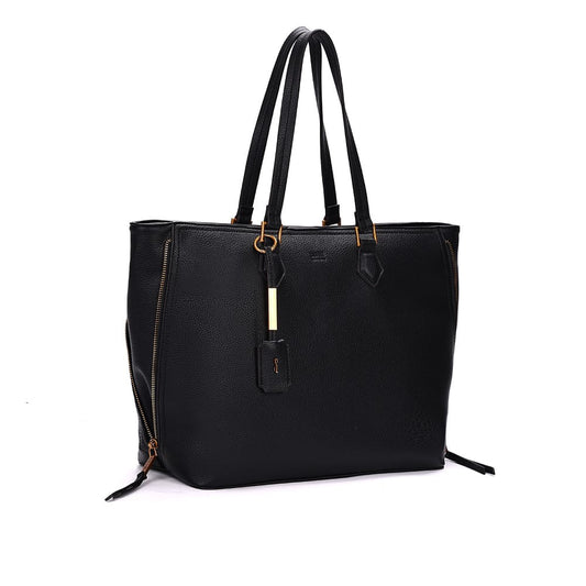 Bolsa Shopper Santa Lolla Preta Zíper