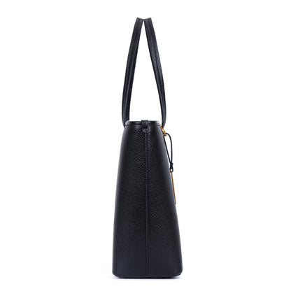 Bolsa Shopper Santa Lolla Preta Zíper Pingente