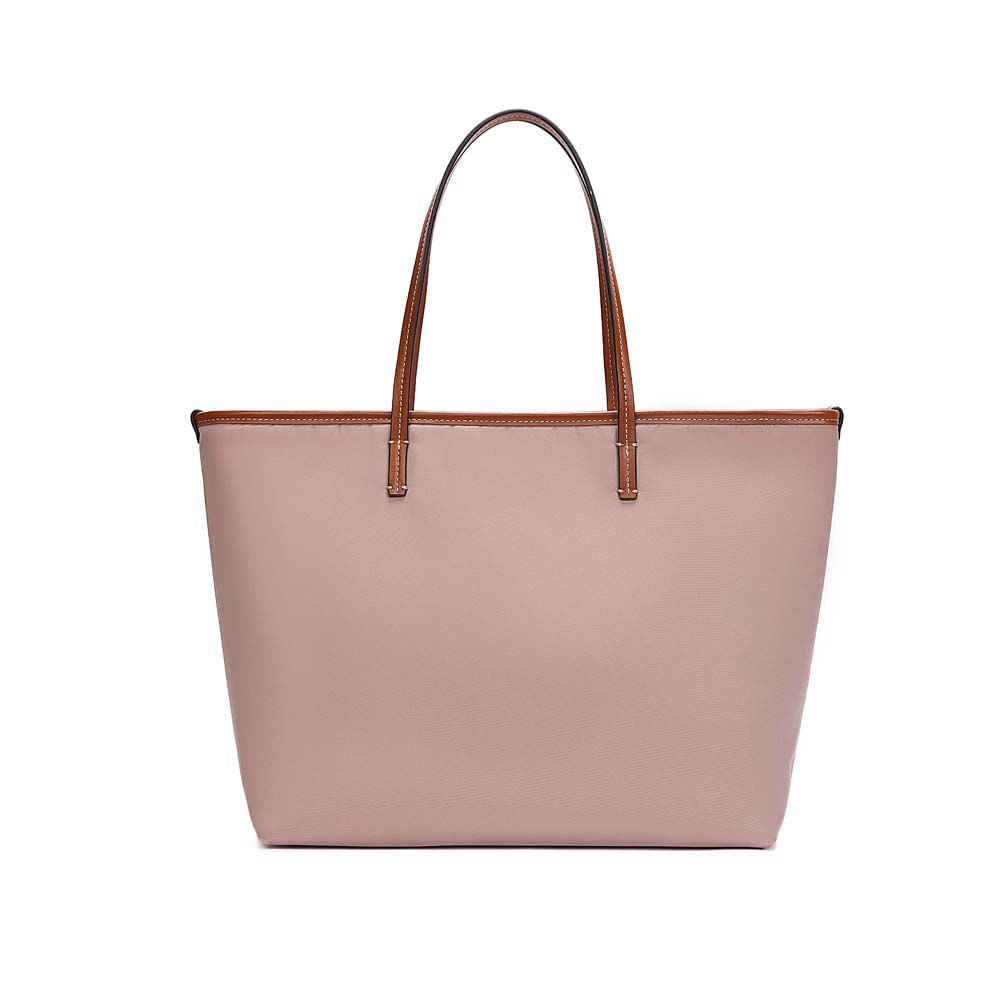 Bolsa Shopper Santa Lolla Taupe Nylon Alça Ombro