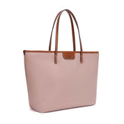 Bolsa Shopper Santa Lolla Taupe Nylon Alça Ombro
