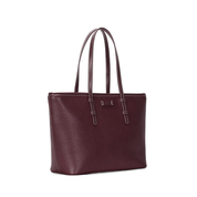 Bolsa Shopper Santa Lolla Vinho Zíper Alça Ombro