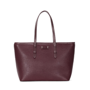 Bolsa Shopper Santa Lolla Vinho Zíper Alça Ombro