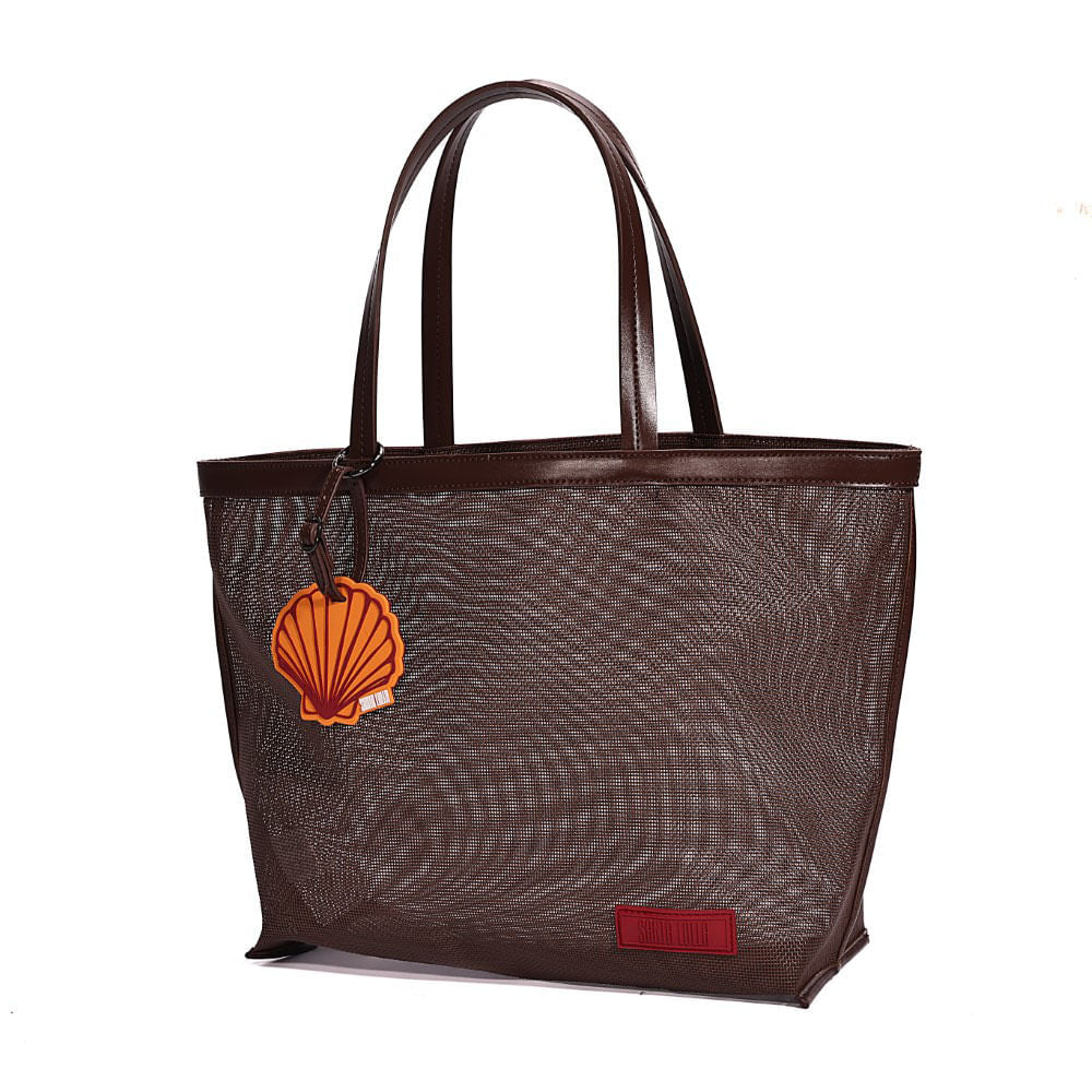 Bolsa Shopper Tela Santa Lolla Marrom 