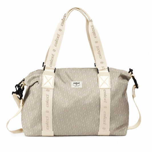 Bolsa Tote Colcci Taupe Monograma Alça Logo
