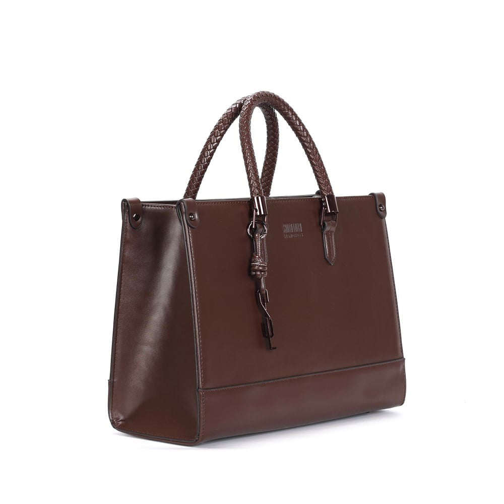 Bolsa Tote Marrom Santa Lolla Alça De Ombro 