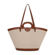 Bolsa Tote Santa Lolla Bege Canvas Alça Dupla