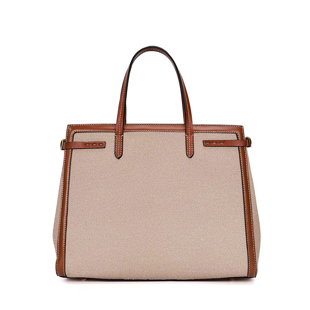 Bolsa Tote Santa Lolla Bege Canvas Alça Removível