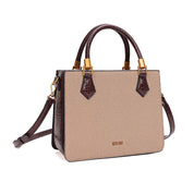 Bolsa Tote Santa Lolla Bege Canvas Alça Tiracolo