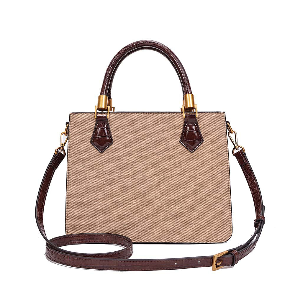 Bolsa Tote Santa Lolla Bege Canvas Alça Tiracolo