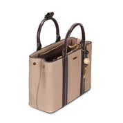 Bolsa Tote Santa Lolla Bege Canvas Alça Tiracolo
