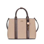Bolsa Tote Santa Lolla Bege Canvas Alça Tiracolo