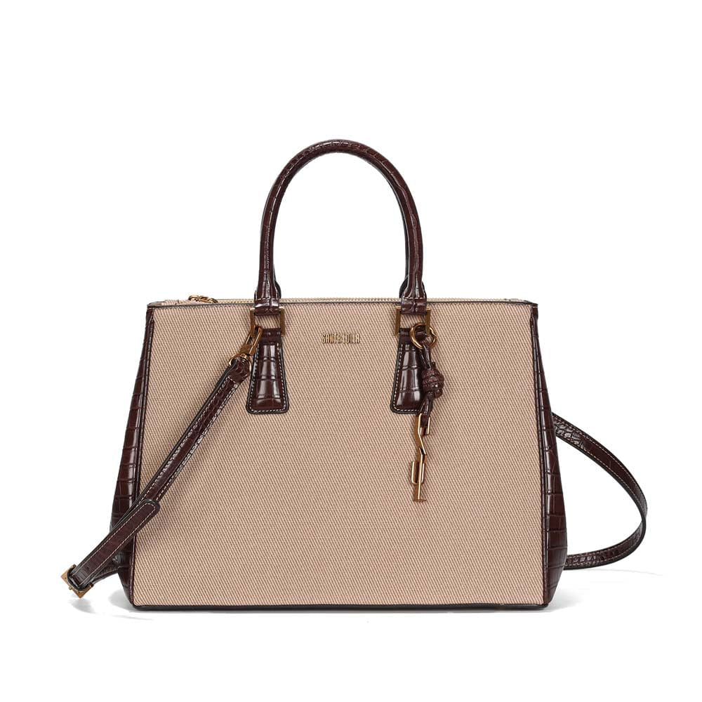 Bolsa Tote Santa Lolla Bege Canvas Alça Tiracolo