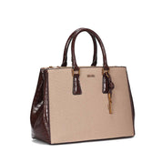 Bolsa Tote Santa Lolla Bege Canvas Alça Tiracolo