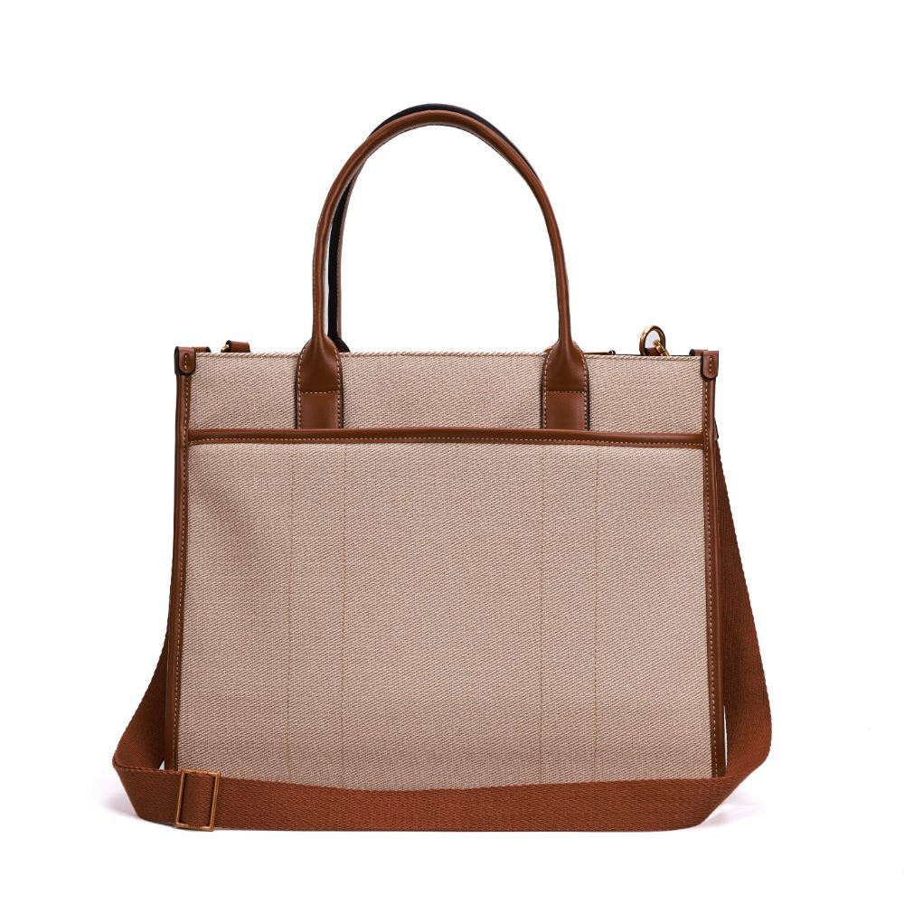 Bolsa Tote Santa Lolla Bege Canvas Alça Tiracolo