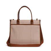 Bolsa Tote Santa Lolla Bege Canvas Alça Tiracolo