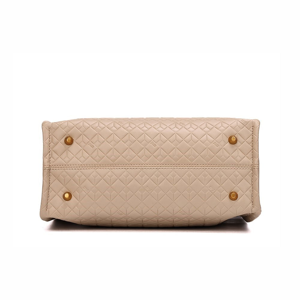 Bolsa Tote Santa Lolla Bege Com Clutch