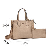 Bolsa Tote Santa Lolla Bege Com Clutch