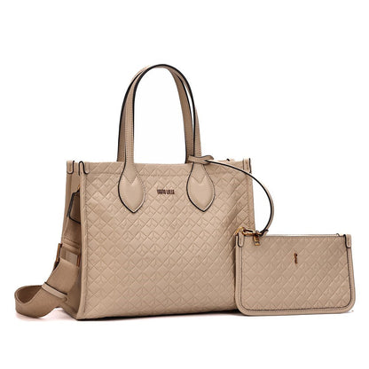 Bolsa Tote Santa Lolla Bege Com Clutch