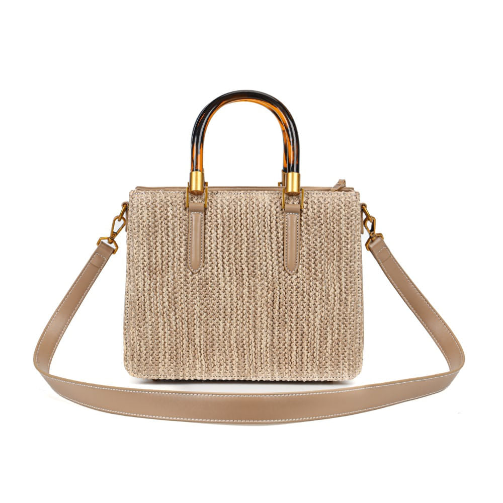 Bolsa Tote Santa Lolla Bege Tramada Duas Alças - 0452.4B62