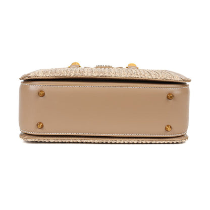 Bolsa Tote Santa Lolla Bege Tramada Duas Alças