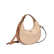 Bolsa Tote Santa Lolla Bege Tramado Alça Dupla