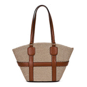Bolsa Tote Santa Lolla Bege Tramado Safari Grande