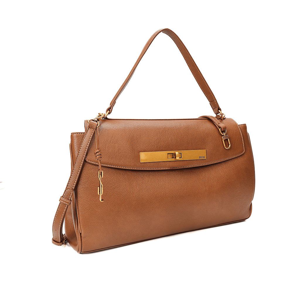 Bolsa Tote Santa Lolla Caramelo Alça Dupla Floater
