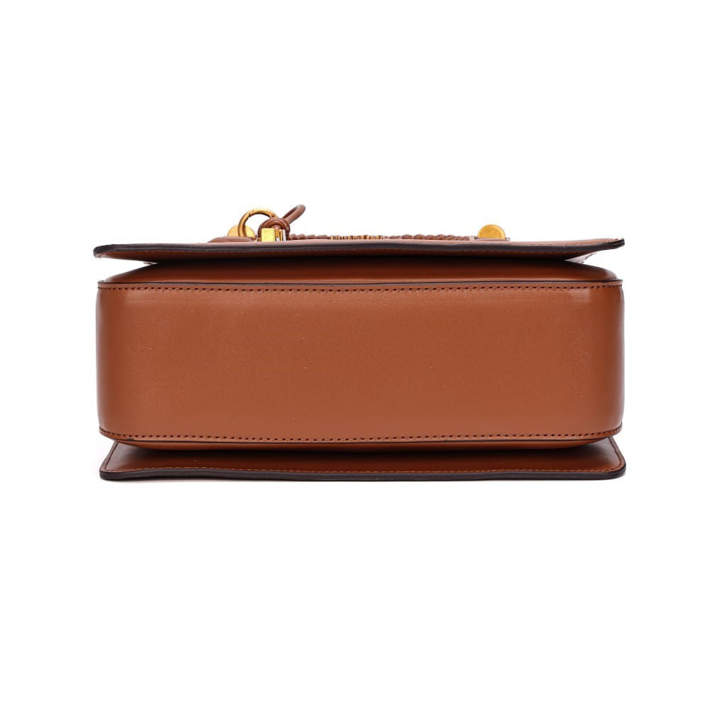 Bolsa Tote Santa Lolla Caramelo Alça Trançada